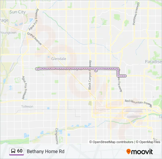 60 Bus Line Map