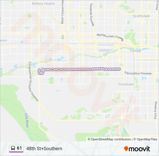 61 Bus Line Map