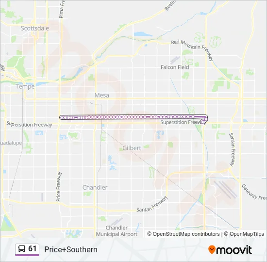 61 Bus Line Map