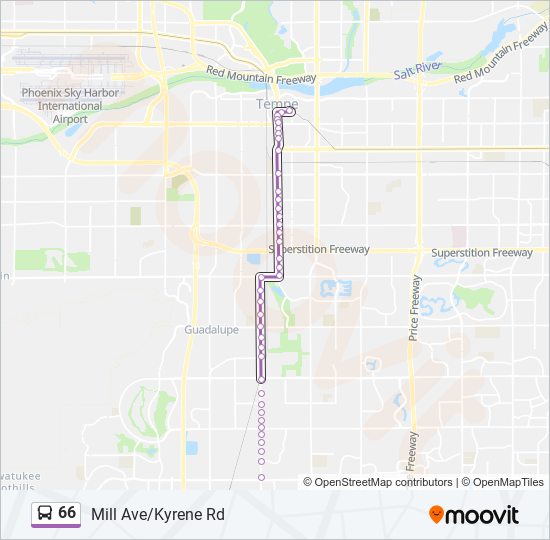 66 Bus Line Map