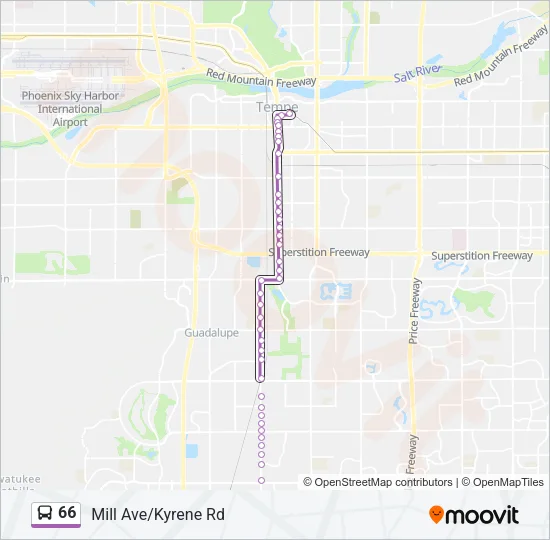 66 Bus Line Map