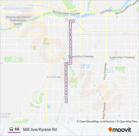 66 Bus Line Map