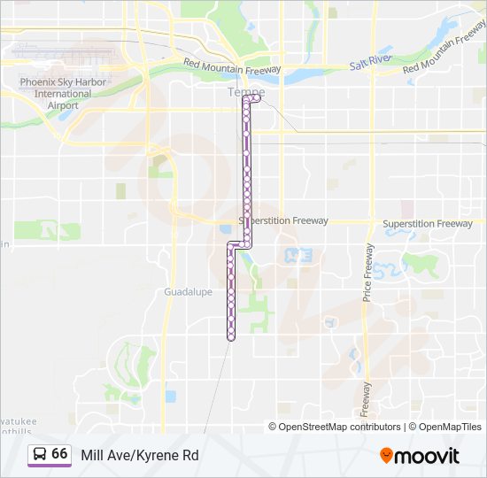 66 Bus Line Map