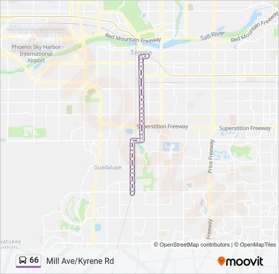 66 Bus Line Map