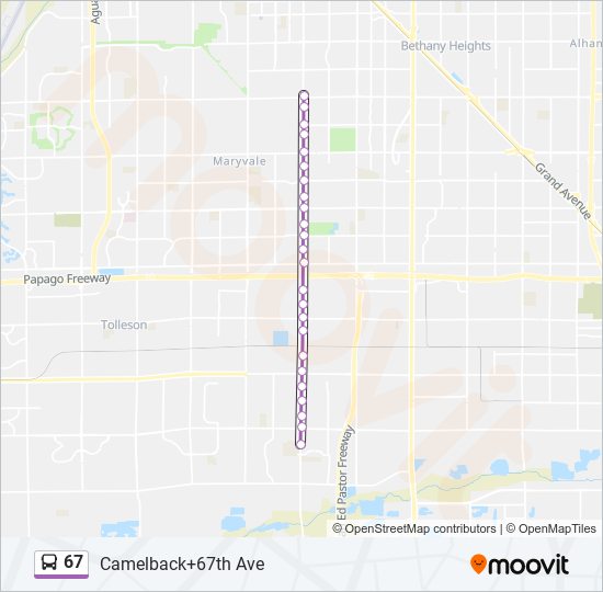 67 Bus Line Map