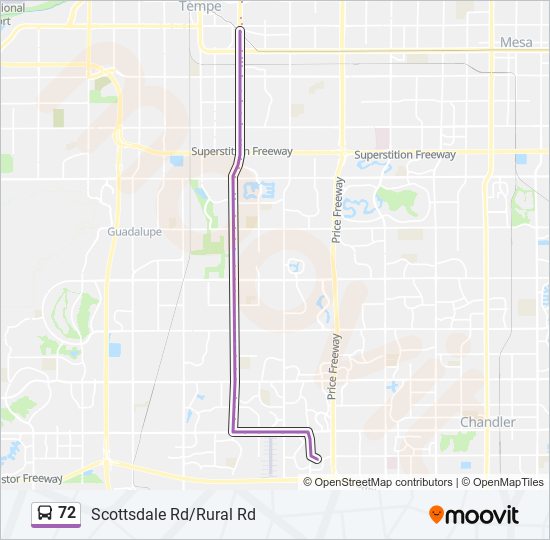 72 Bus Line Map