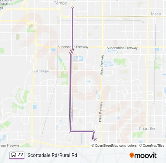 72 Bus Line Map