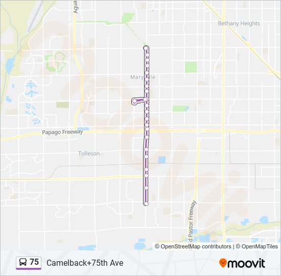 75 bus Line Map