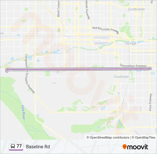 77 Bus Line Map