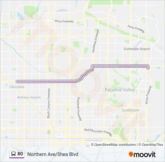 80 bus Line Map