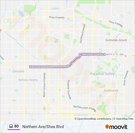 80 bus Line Map