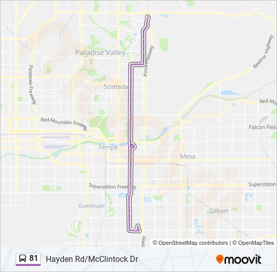 81 bus Line Map