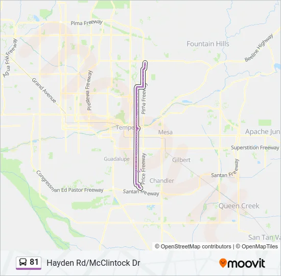 81 Bus Line Map