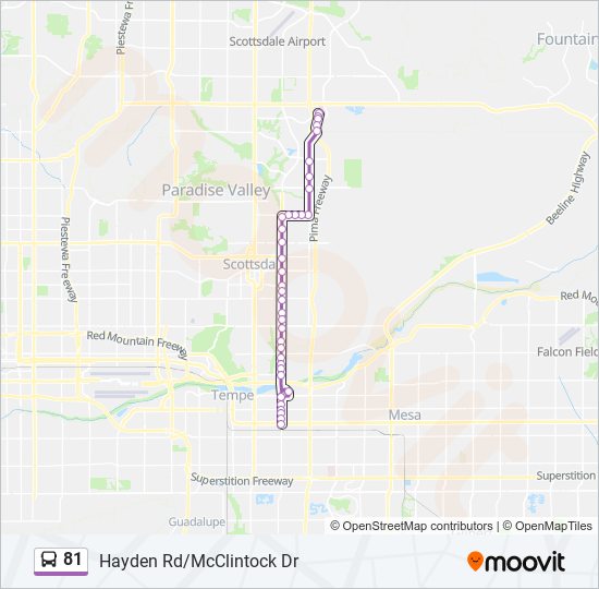 81 bus Line Map