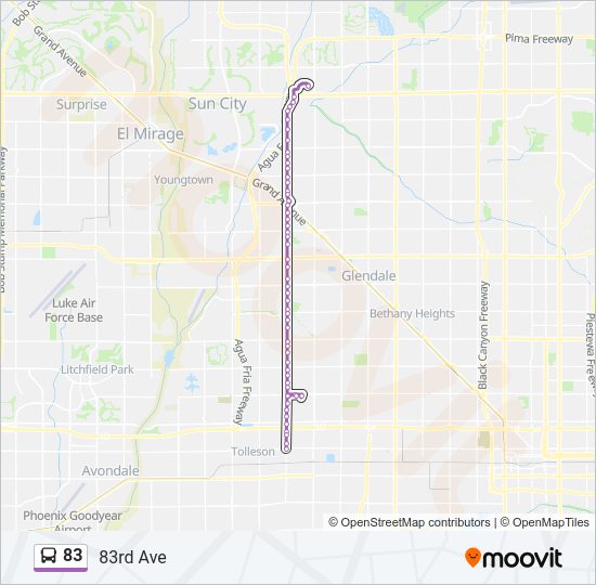 83 Bus Line Map