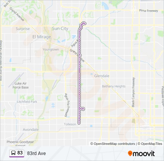 83 Bus Line Map