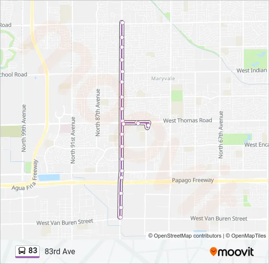 83 Bus Line Map