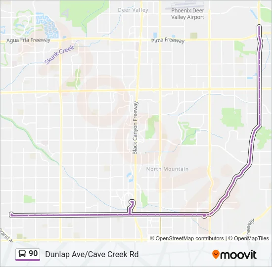 90 Bus Line Map