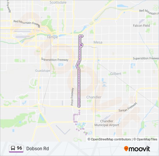 96 Bus Line Map