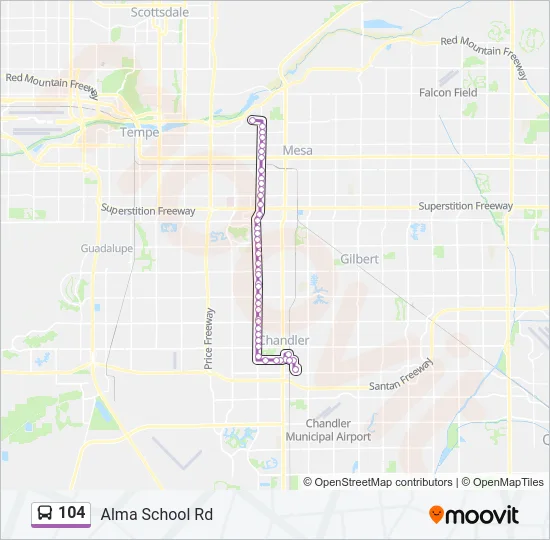 104 Bus Line Map