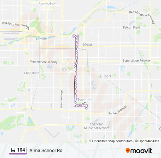 104 Bus Line Map