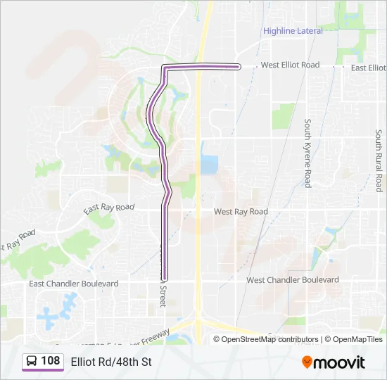 108 Bus Line Map