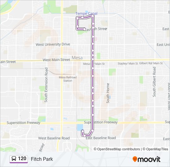 120 bus Line Map