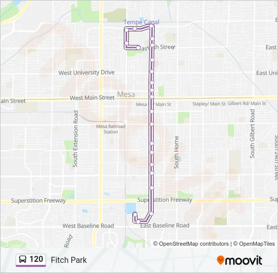 120 Bus Line Map