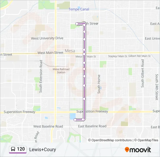 120 Bus Line Map