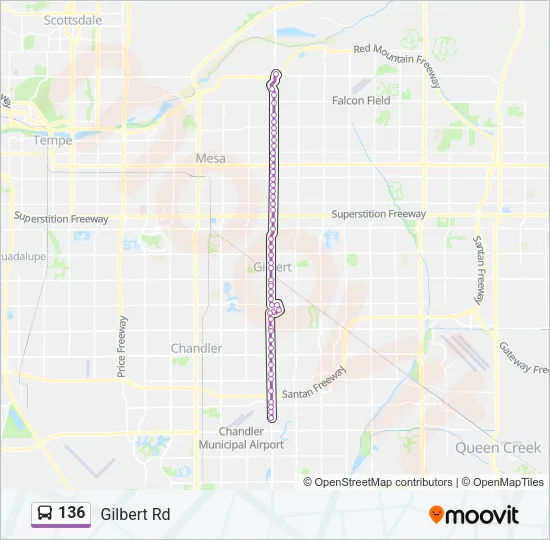 136 Bus Line Map