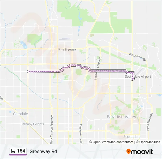 154 Bus Line Map