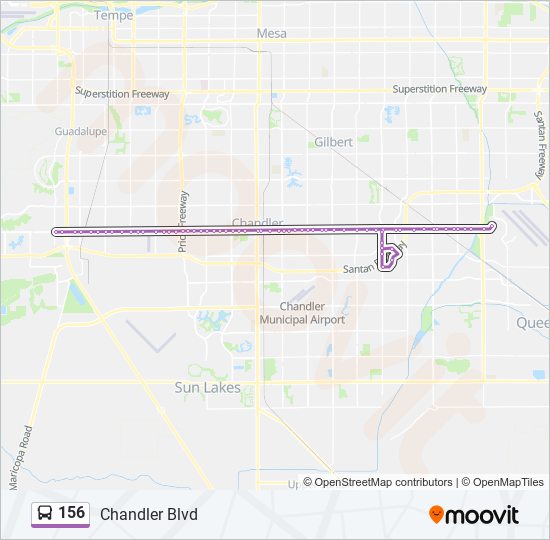 156 bus Line Map