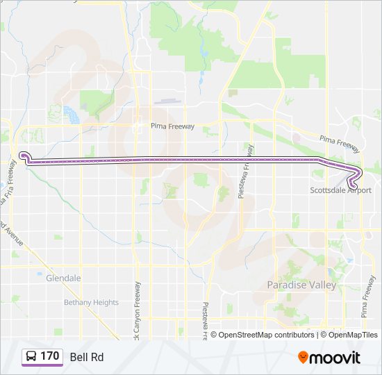 170 bus Line Map