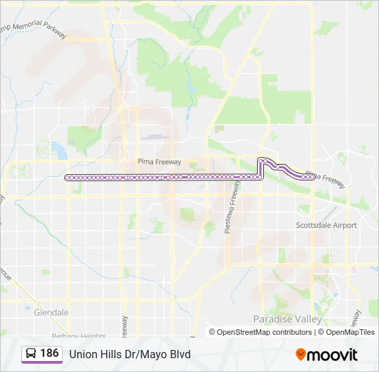 186 Bus Line Map