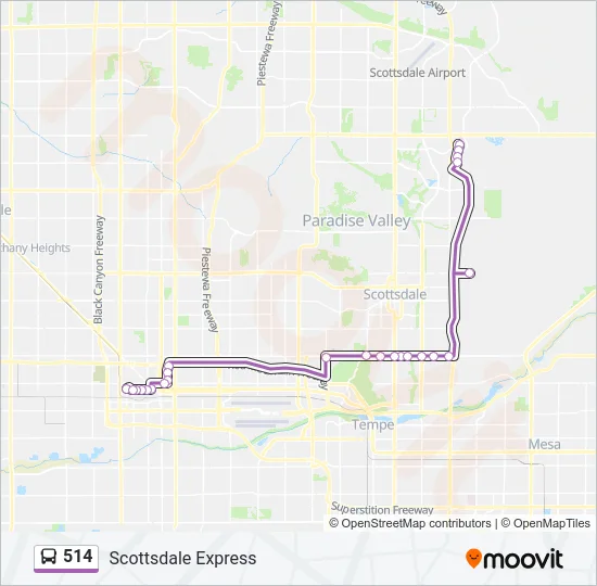 514 Bus Line Map