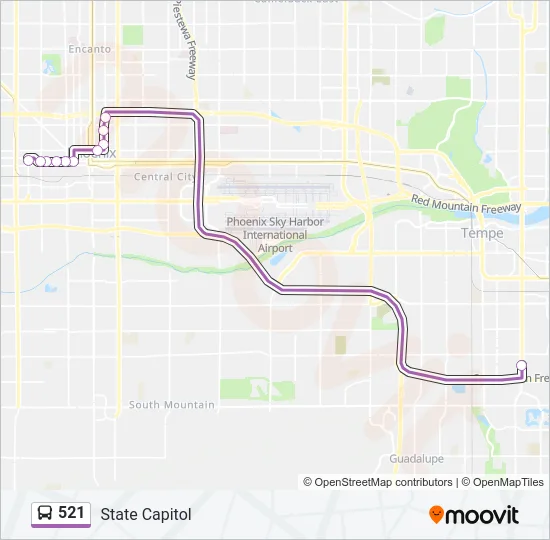 521 Bus Line Map