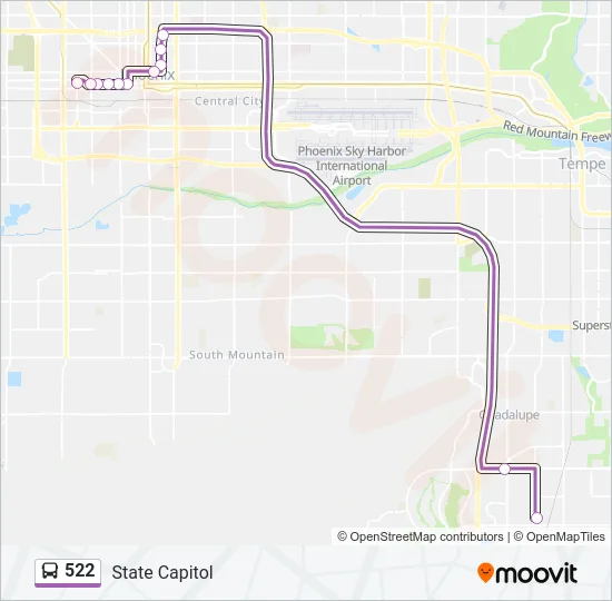 522 Bus Line Map