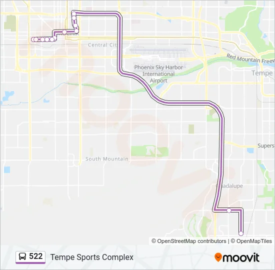 522 Bus Line Map