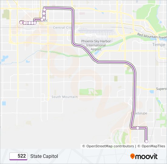 522 bus Line Map