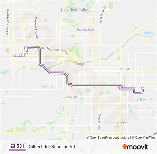 531 Bus Line Map