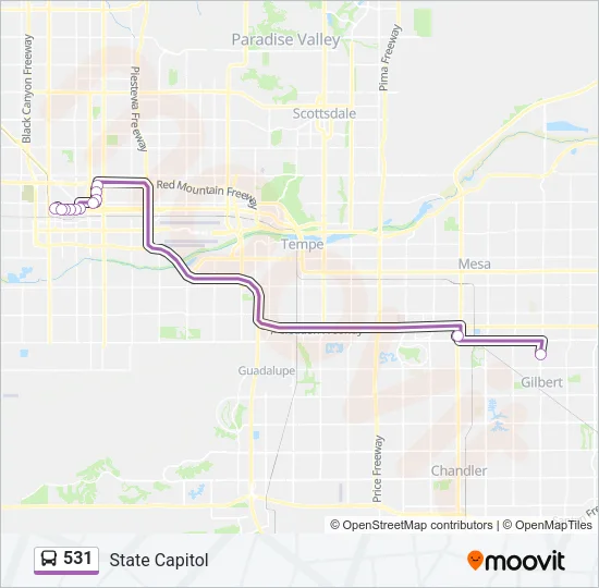 531 Bus Line Map