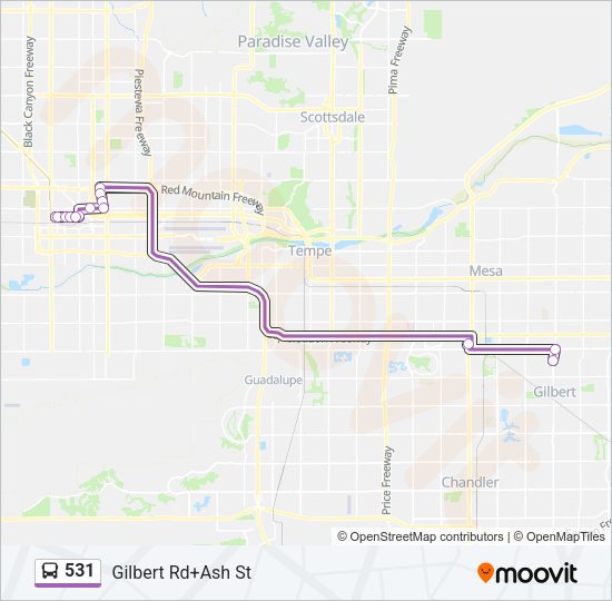 531 Bus Line Map