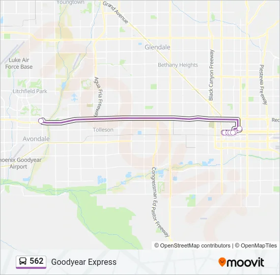 562 Bus Line Map