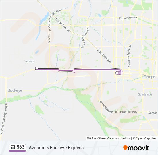 563 Bus Line Map