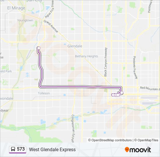 573 Bus Line Map