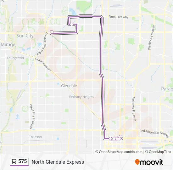 575 Bus Line Map