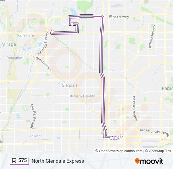 575 Bus Line Map