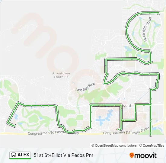 ALEX Bus Line Map