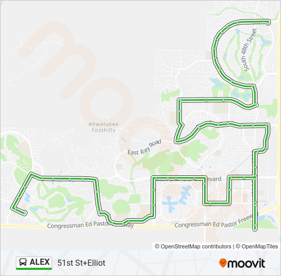 ALEX bus Line Map