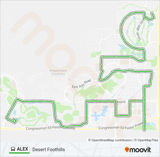 ALEX Bus Line Map